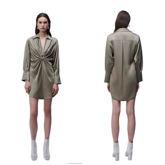 Jonathan Simkhai Roma Mini Dress in Willow-Size XS - Picture 1 of 10